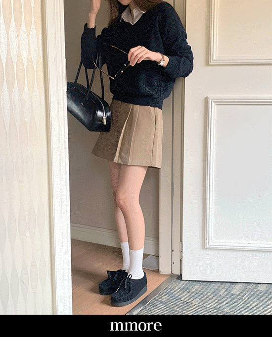 [11주년세일][당일발송][mmore] D-ring pintuck cotton shorts
