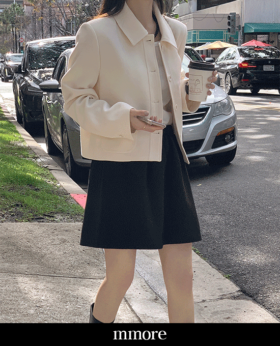 [11주년세일][당일발송][mmore] sherbet tweed shirring skirt