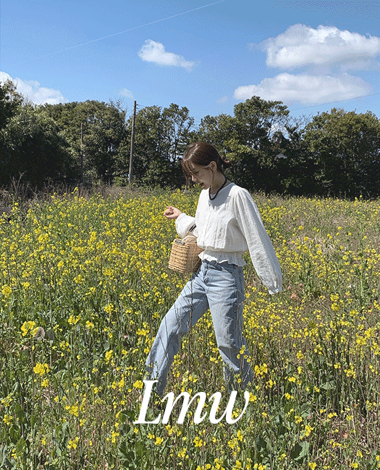 [11주년세일][당일발송][l.m.w] miu lace banding crop (bl)
